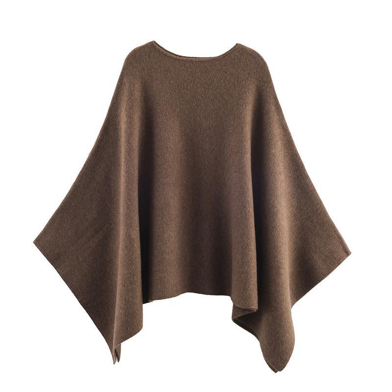 Damen eleganter PONCHO aus hochwertigem Material mit asymmetrischem Schnitt Krohn-e