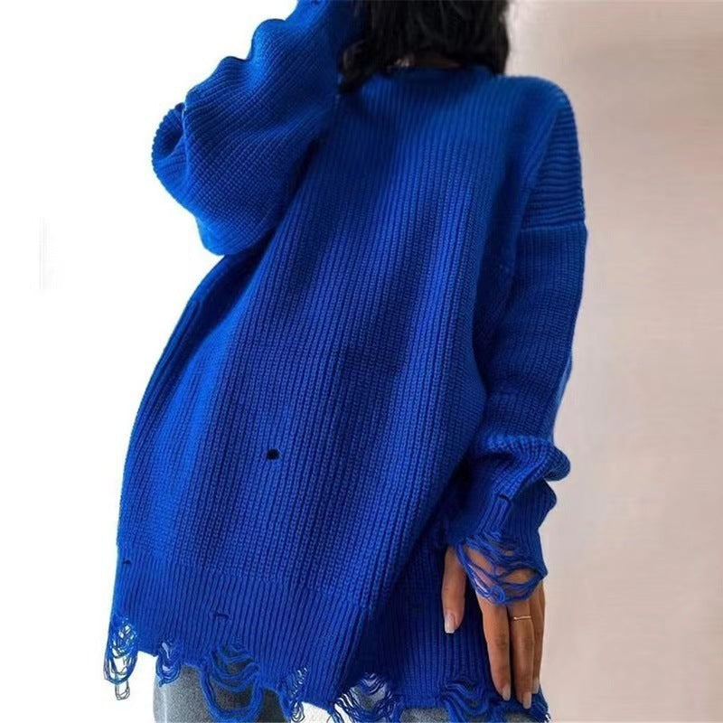 Damen Grobstrickkleid mit lässigem Schnitt und modischen Details Krohn-e
