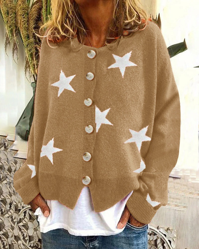 Damen Strickjacke mit Sternenmotiv Krohn-e