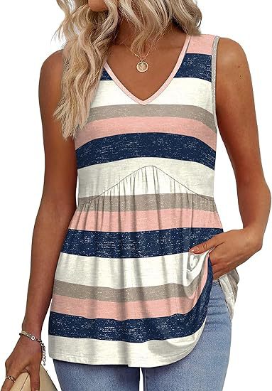 KROHN-E Damen Casual Top Ärmellos Relaxed Fit Vielseitig