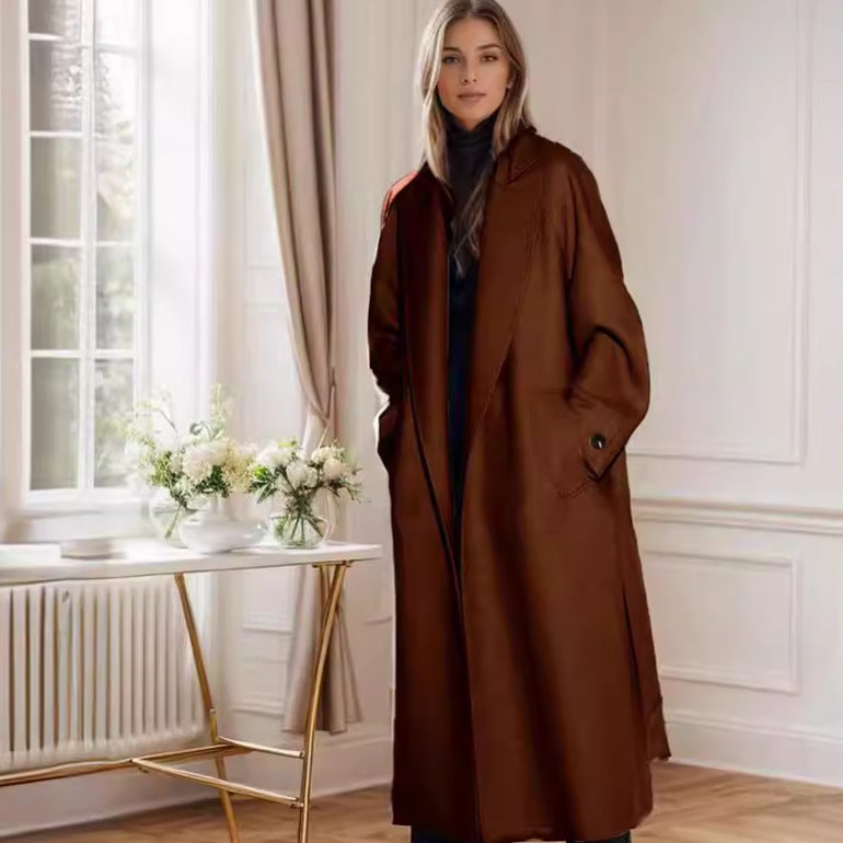 Damen eleganter Duster-Mantel mit geräumigen Taschen und modernem Schnitt Krohn-e