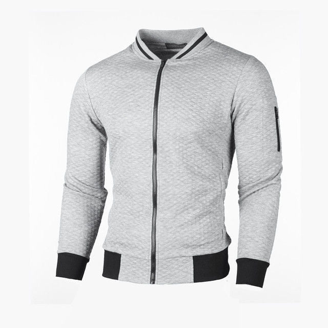 Herren Sweatjacke mit hochwertiger Struktur und sicherer Reißverschlusstasche Krohn-e