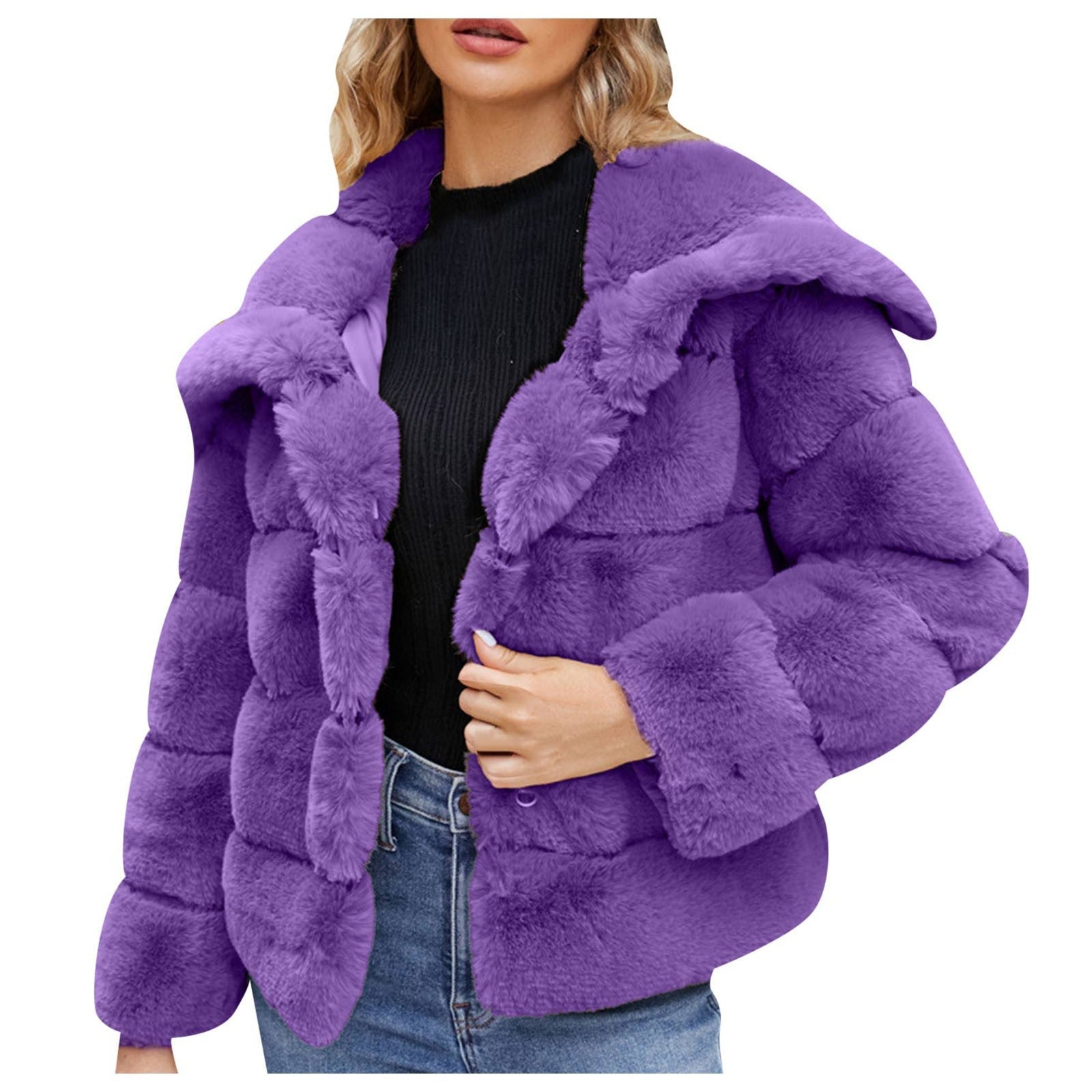 Damen Trendige Puffjacke mit weich gefüttertem Kunstfell Krohn-e