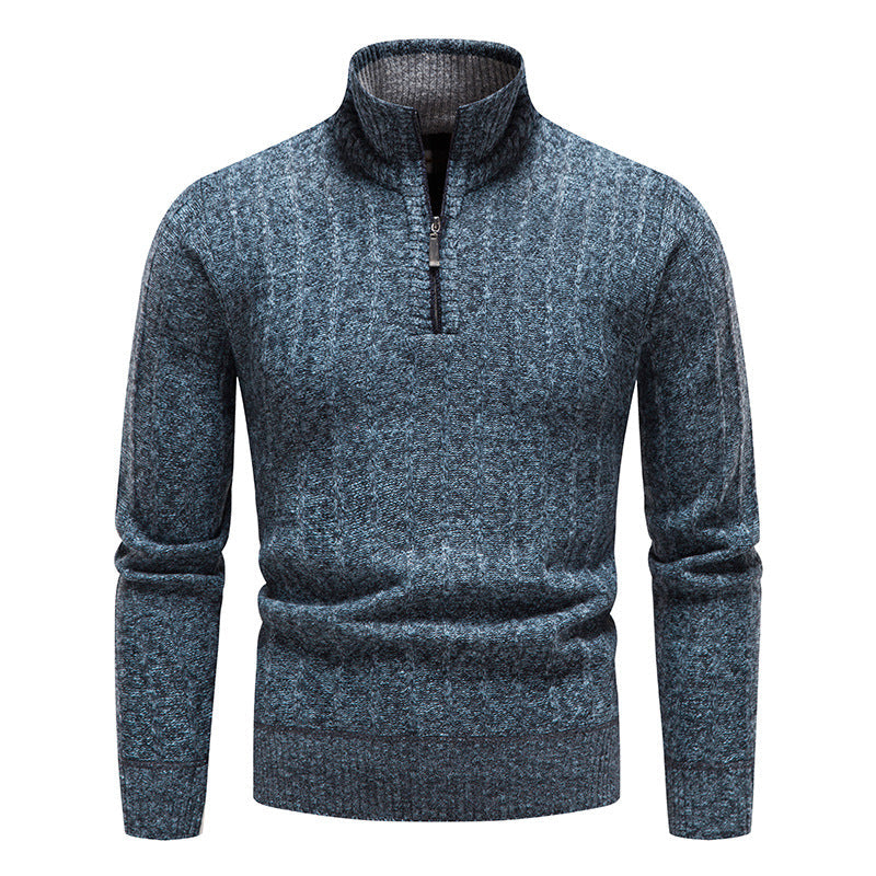 Herren modischer Strickpullover mit hohem Kragen Krohn-e
