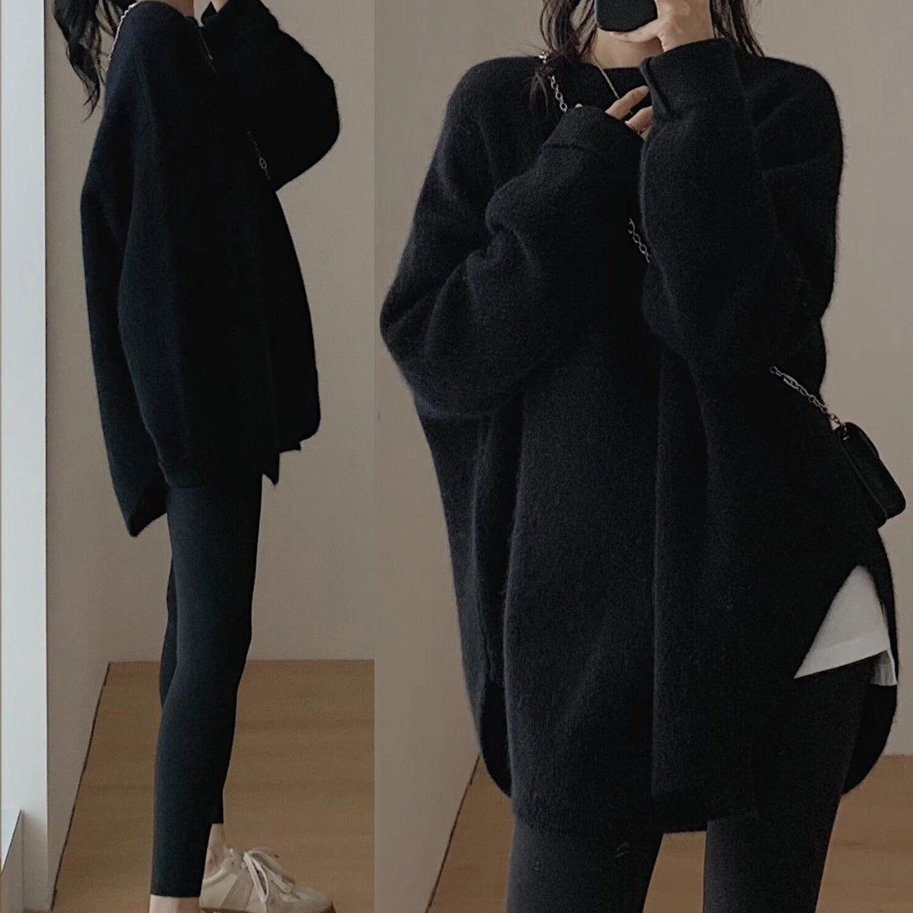 Damen Oversized Strickpullover mit lässigem Schnitt und voluminösen Ärmeln Krohn-e