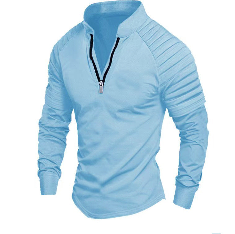 Herren Sportliches Langarmshirt mit halblangem Reißverschluss Krohn-e