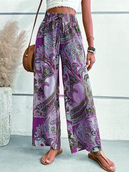Damen Weite Hosen mit Paisleydruck Krohn-e