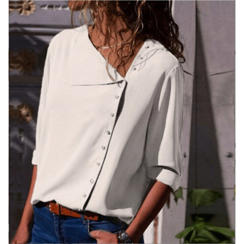 Damen Button-Up Relaxed Fit Bluse Krohn-e