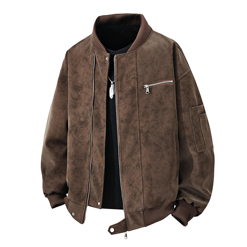 Herren Trendige Bomberjacke im Vintage-Look mit praktischem Reißverschluss und stylischen Details Krohn-e