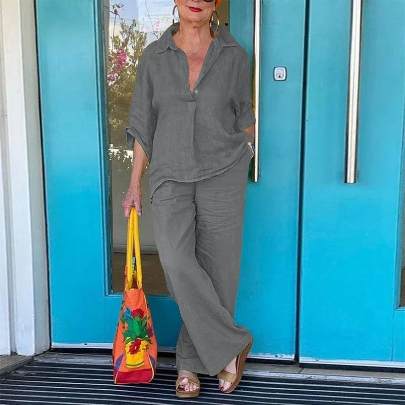 Elegantes Hosen- und Blusenensemble Corena