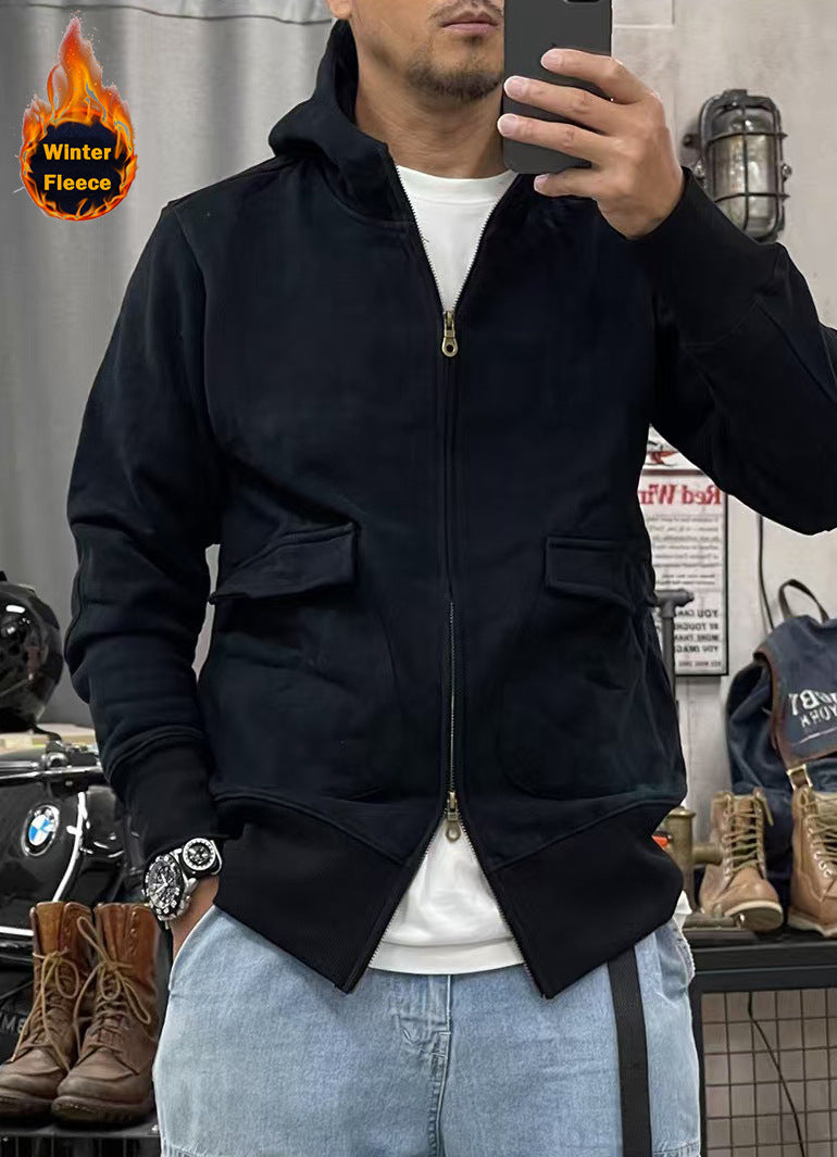 Herren warme Fleecejacke mit praktischen Taschen und modernem Schnitt Krohn-e