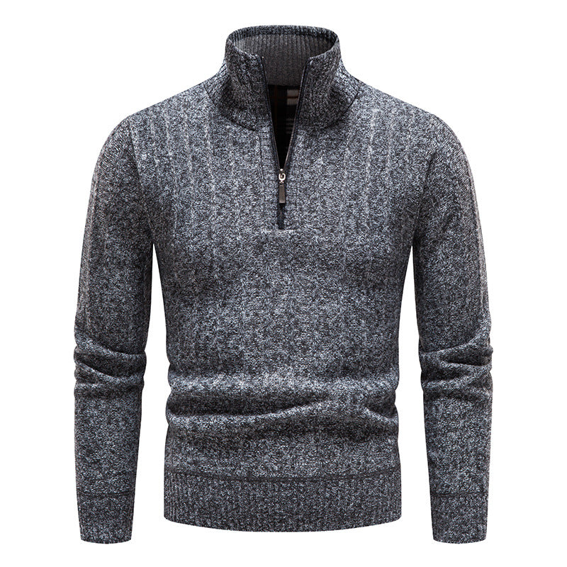 Herren modischer Strickpullover mit hohem Kragen Krohn-e