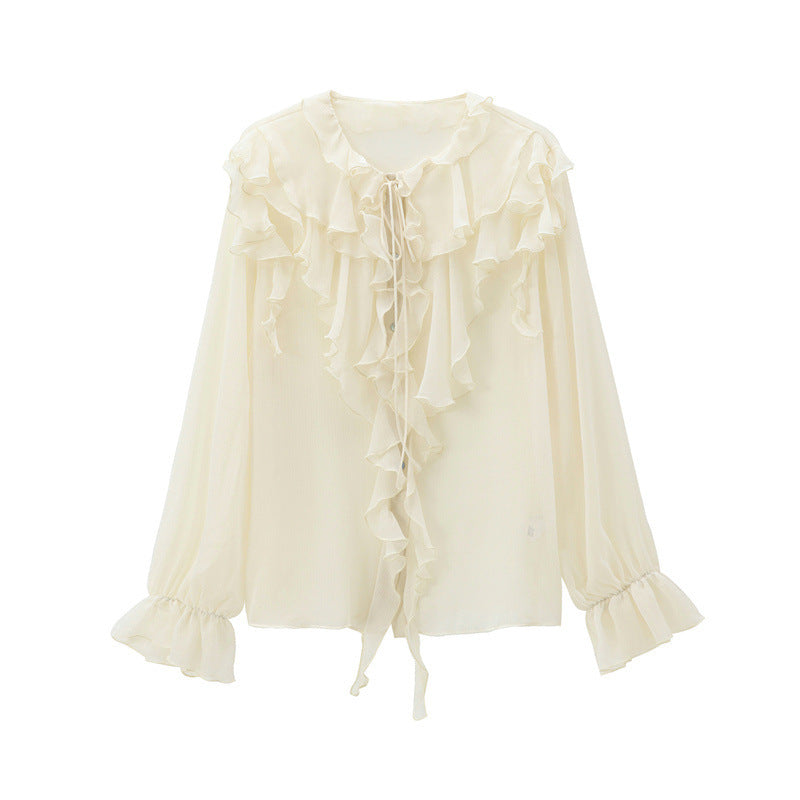 Fudus Long Bow-tie Blouse