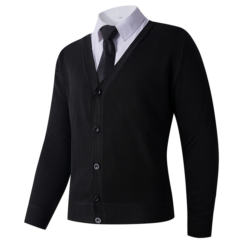 Herren Strickjacke mit V-Ausschnitt und Knopfverschluss Krohn-e