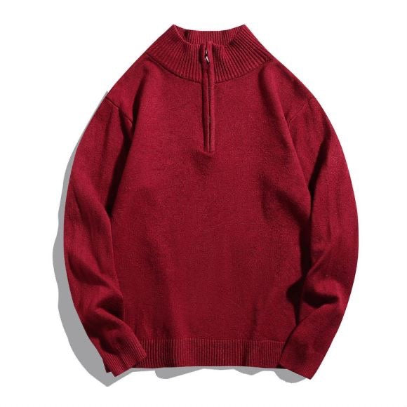Herren Pullover mit modernem Stehkragen und Reißverschluss Krohn-e