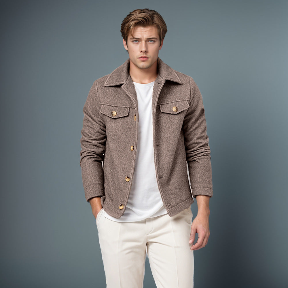Herren Trendige Boucle-Jacke Krohn-e
