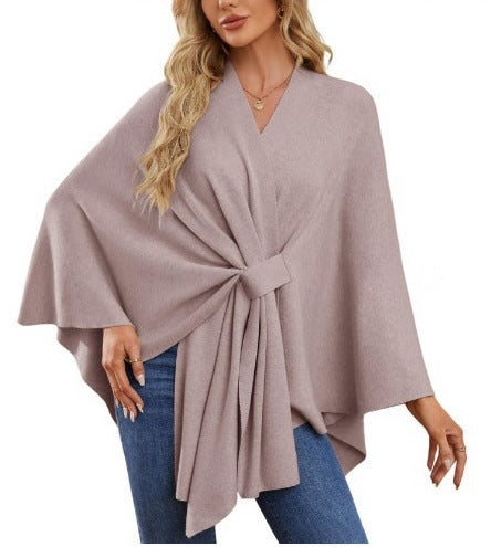Damen Eleganter Wickelpullover mit asymmetrischem Schnitt Krohn-e