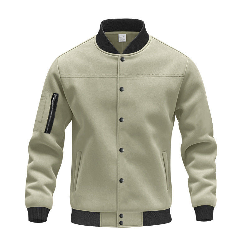 Herren modische Collegejacke mit praktischen Reißverschlusstaschen und elastischen Bündchen Krohn-e