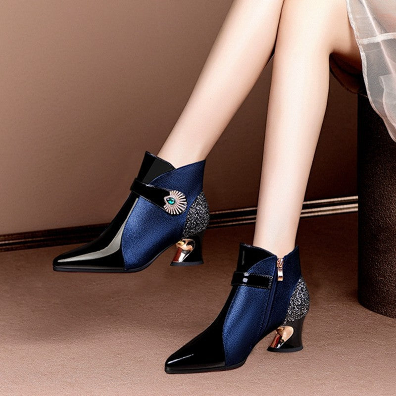 Damen modische Stiefeletten mit funkelndem Akzent Krohn-e