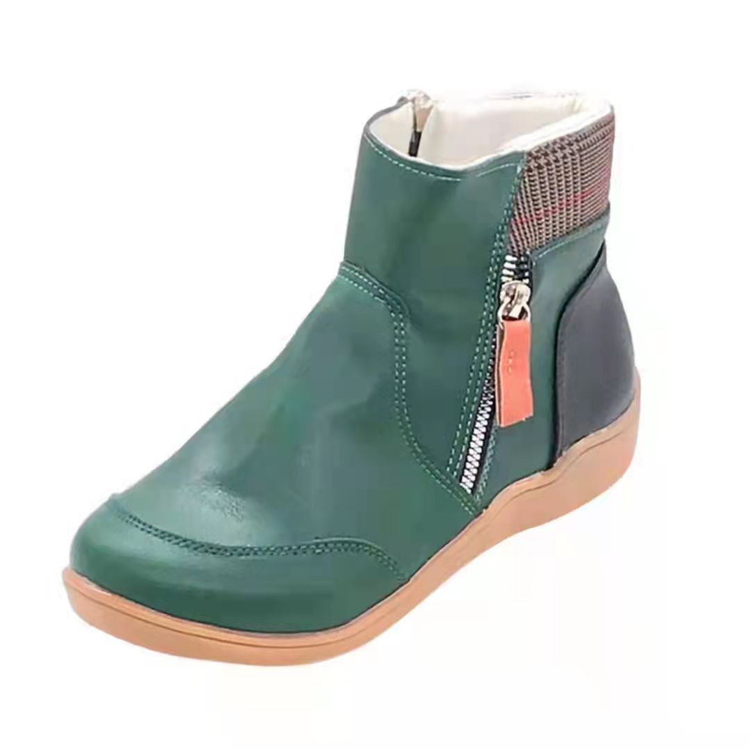 Damen Komfortable Stiefeletten mit modischem Reißverschluss und ergonomischer Sohle Krohn-e