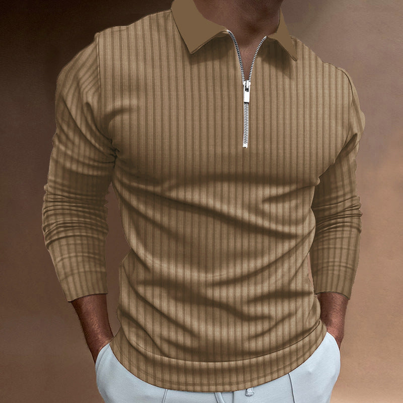 Herren Poloshirt mit elegantem Reißverschluss und strukturiertem Design Krohn-e