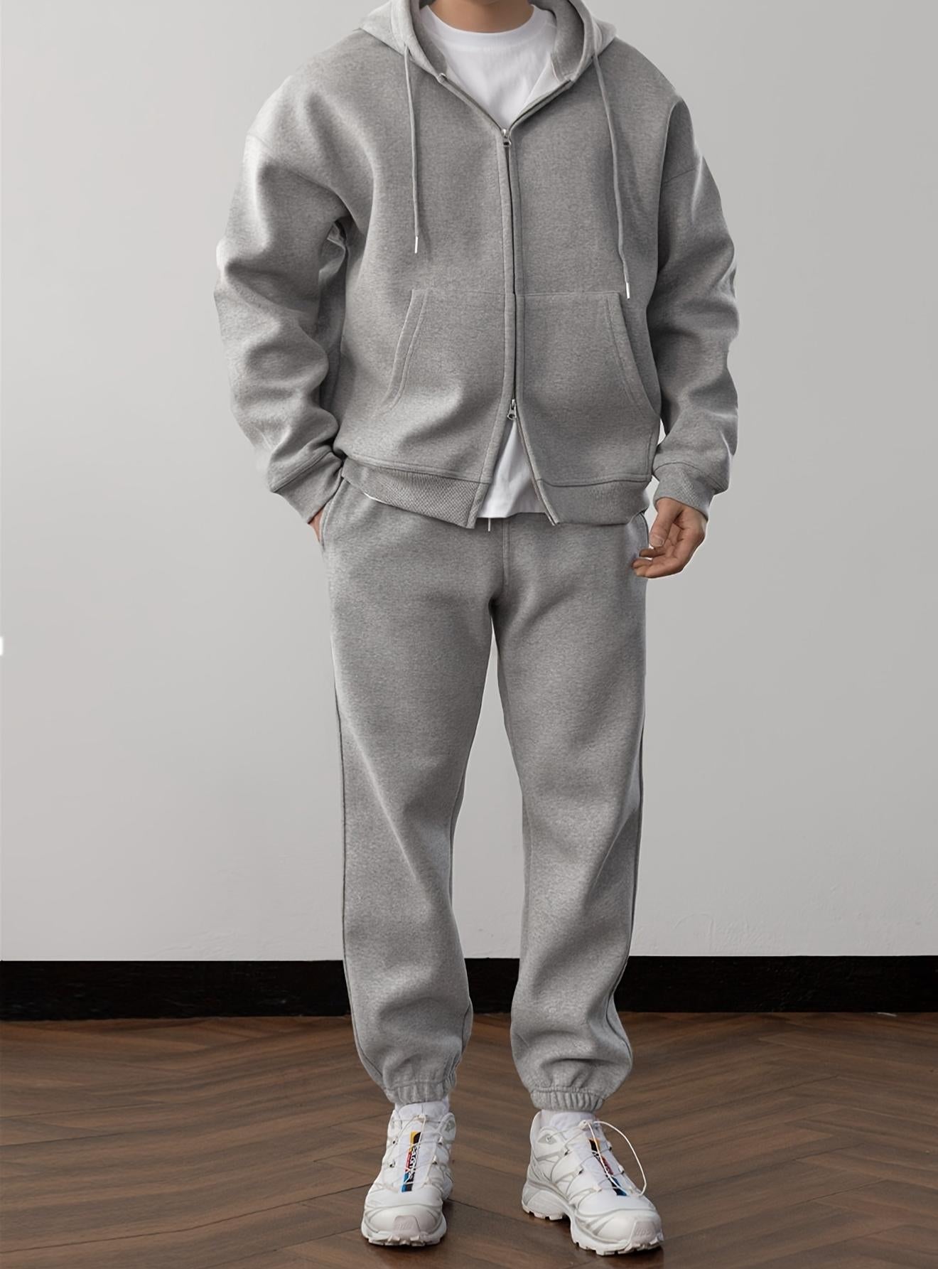 Herren bequeme Freizeitjacke mit passender Jogginghose Krohn-e