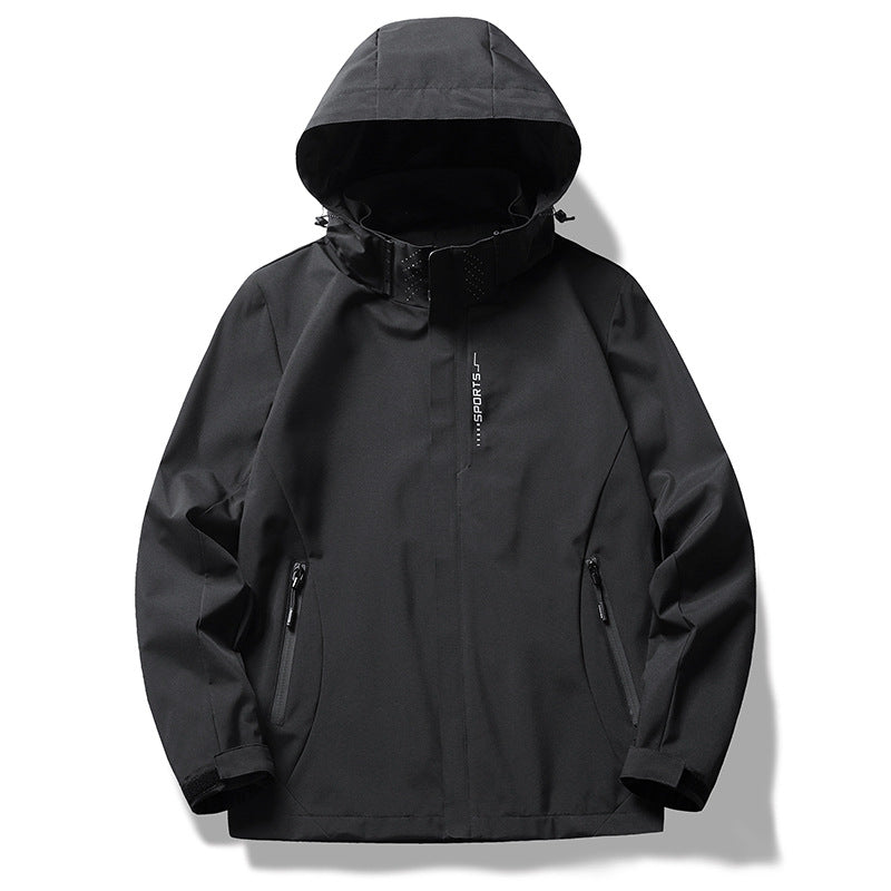 Damen wetterfeste Funktionsjacke mit verstellbarer Kapuze und atmungsaktiven Materialien Krohn-e