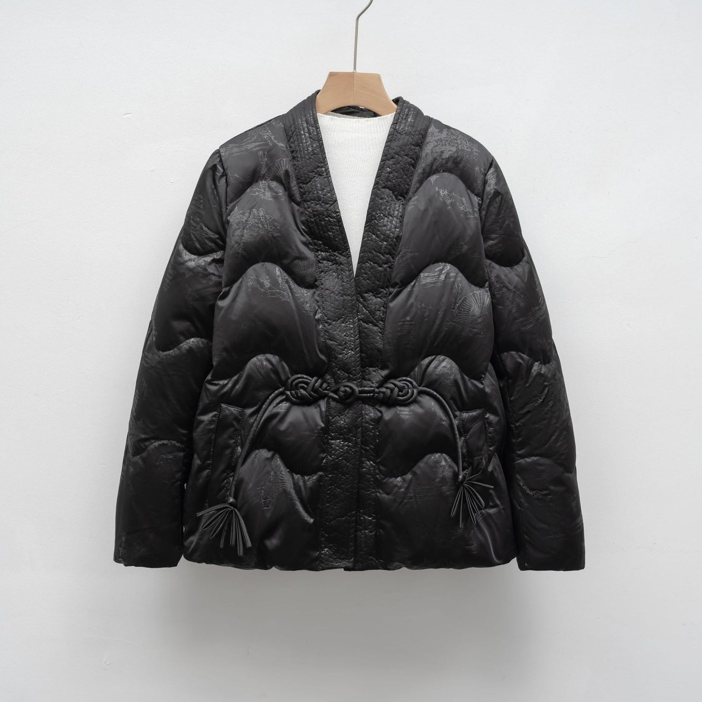 Damen Voluminöse Steppjacke mit Taillenzug und eleganter Struktur Krohn-e