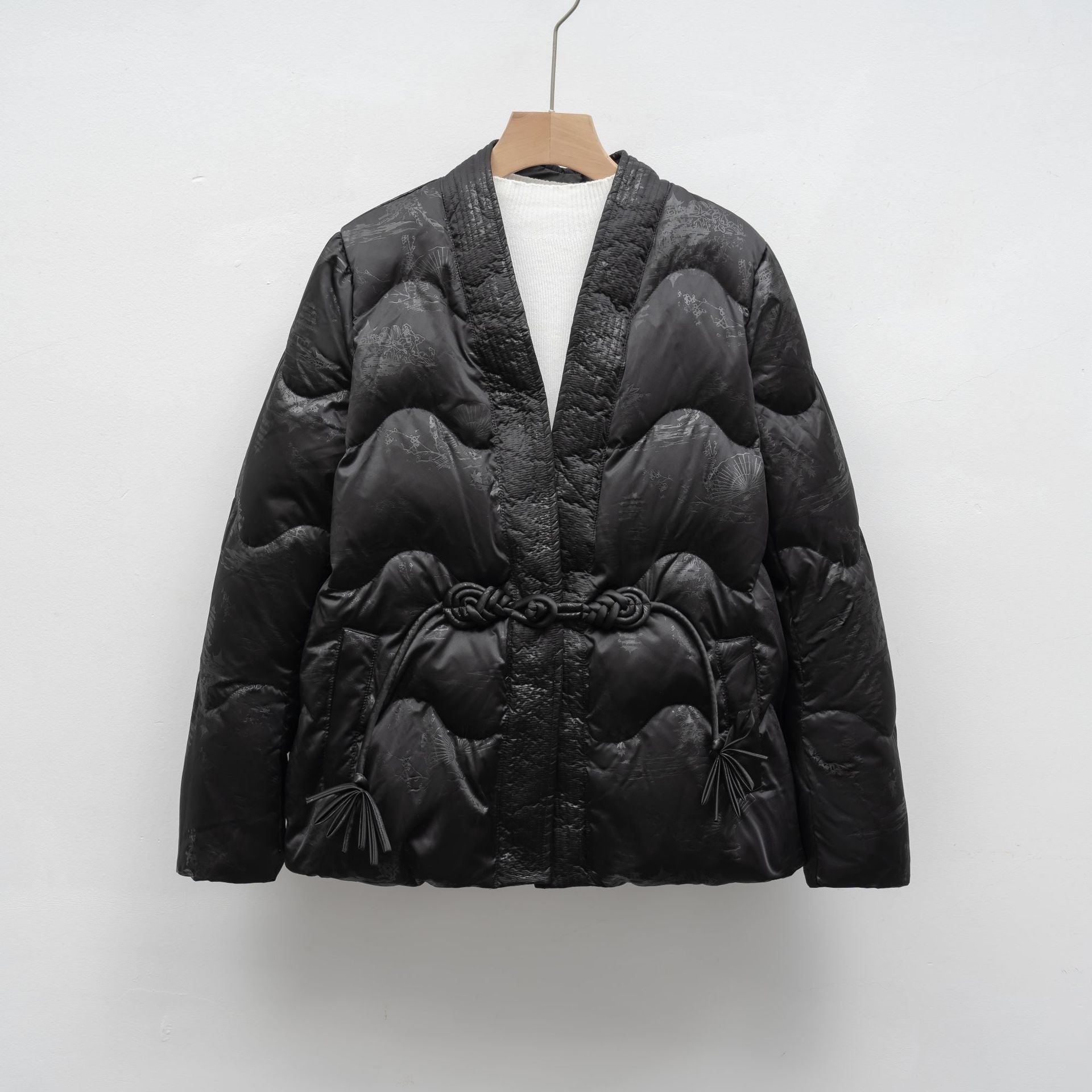 Damen Voluminöse Steppjacke mit Taillenzug und eleganter Struktur Krohn-e