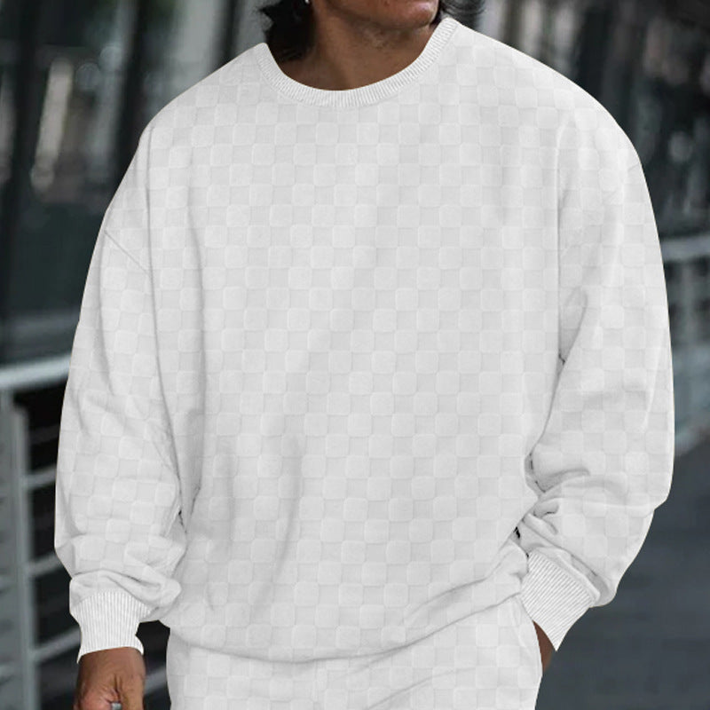 Herren Oversized Sweatshirt mit strukturiertem Muster Krohn-e