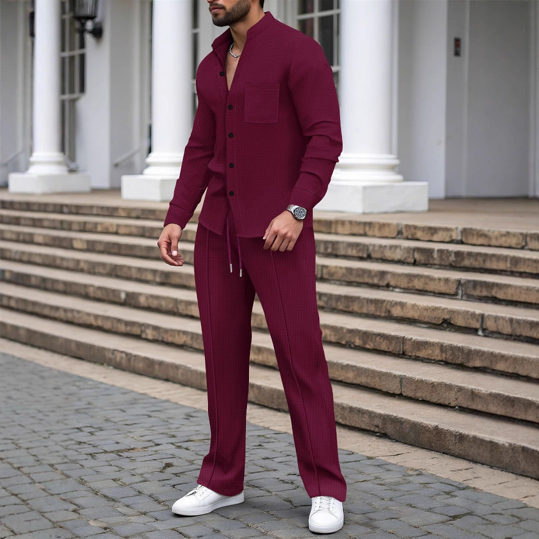 Herren elegante Karohose mit passendem Hemd Krohn-e