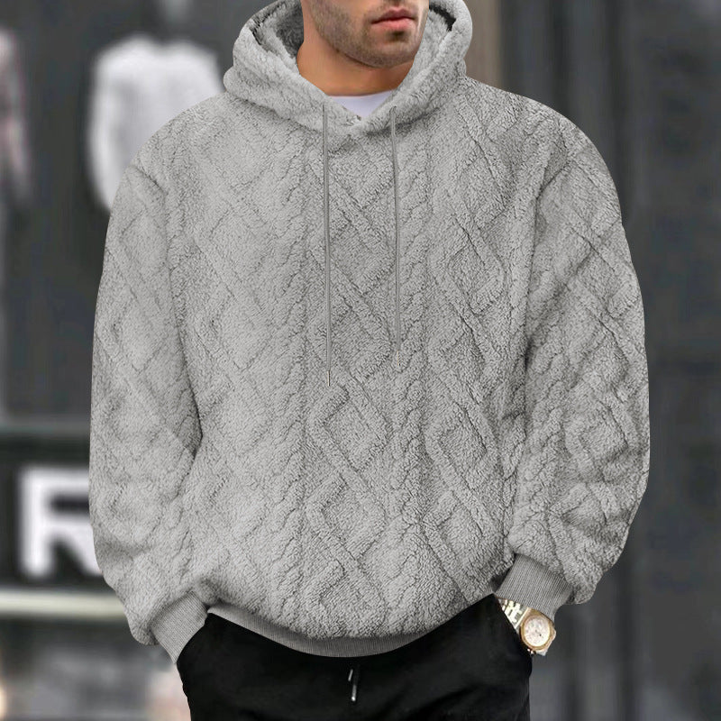 Herren Fleece Hoodie mit strukturiertem Design Krohn-e