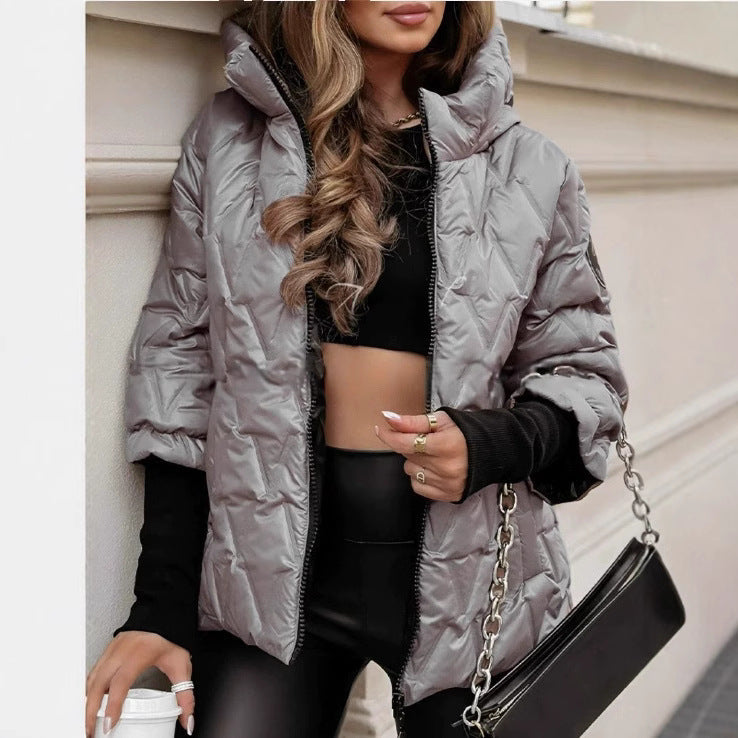 Damen Steppjacke mit hochabschließendem Kragen und breitem Ärmel Krohn-e