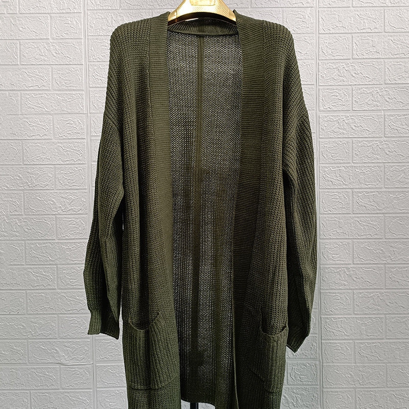 Damen Strickjacke mit offener Front und strukturiertem Design Krohn-e