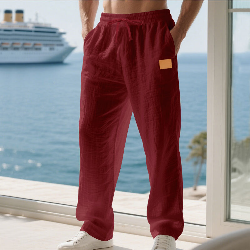 Herren Bequeme und luftige Sommerhose aus leichtem Leinenmaterial Krohn-e