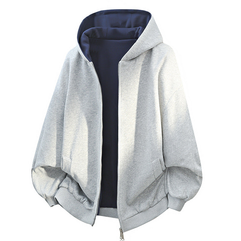 Damen Oversized Kapuzenjacke mit doppeltem Fleecefutter und seitlichen Taschen Krohn-e