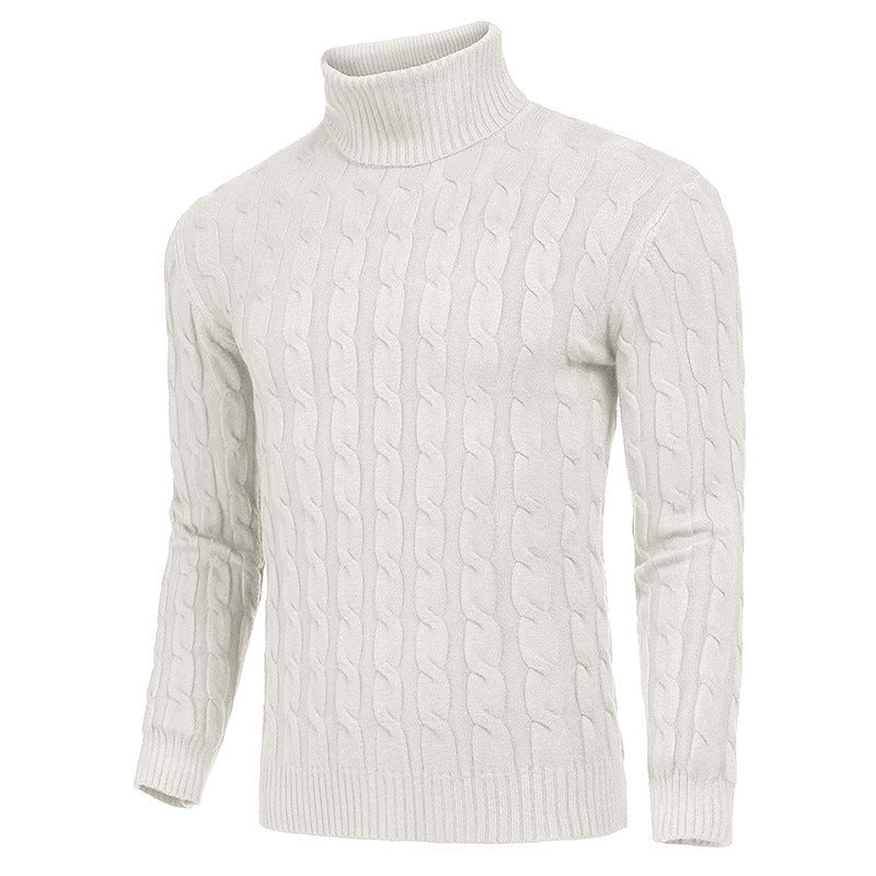 Herren modischer Rollkragenpullover mit strukturierter Strickoptik Krohn-e