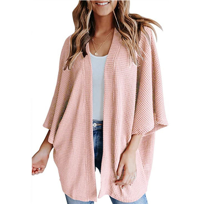 Damen lässiger Strickjacke im Waffelmuster Krohn-e
