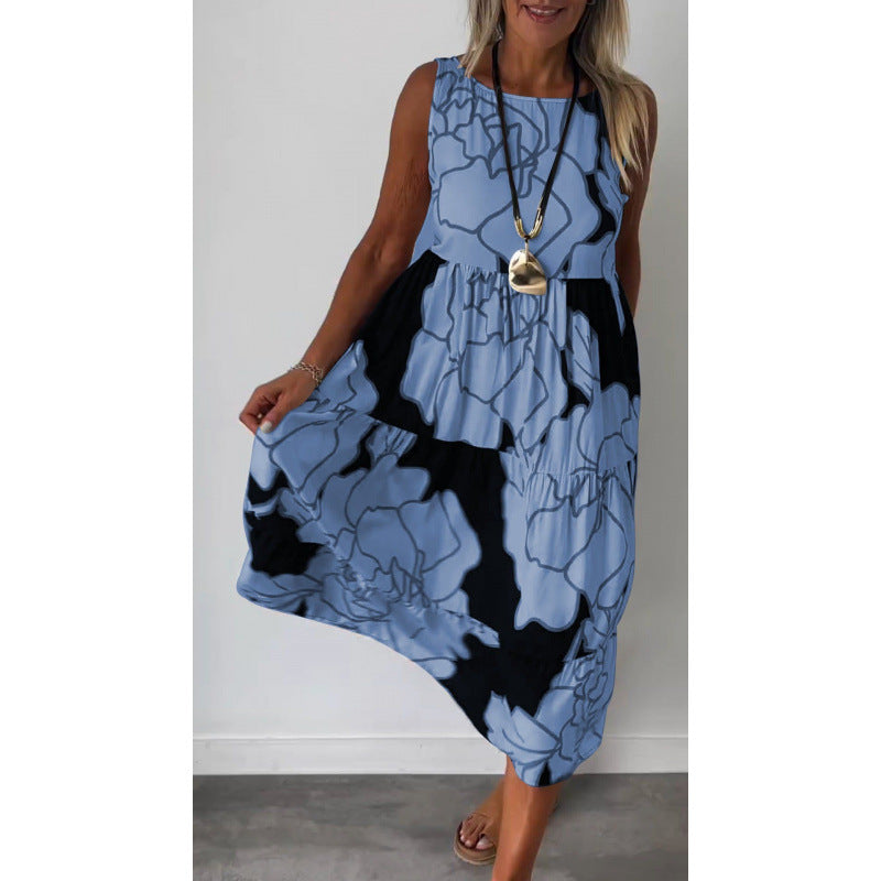 Fudus Modisches Trägerkleid mit Print