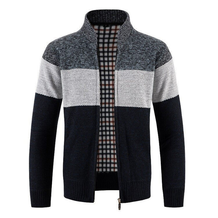 Herren Strickjacke mit strukturiertem Design und modernem Kragen Krohn-e