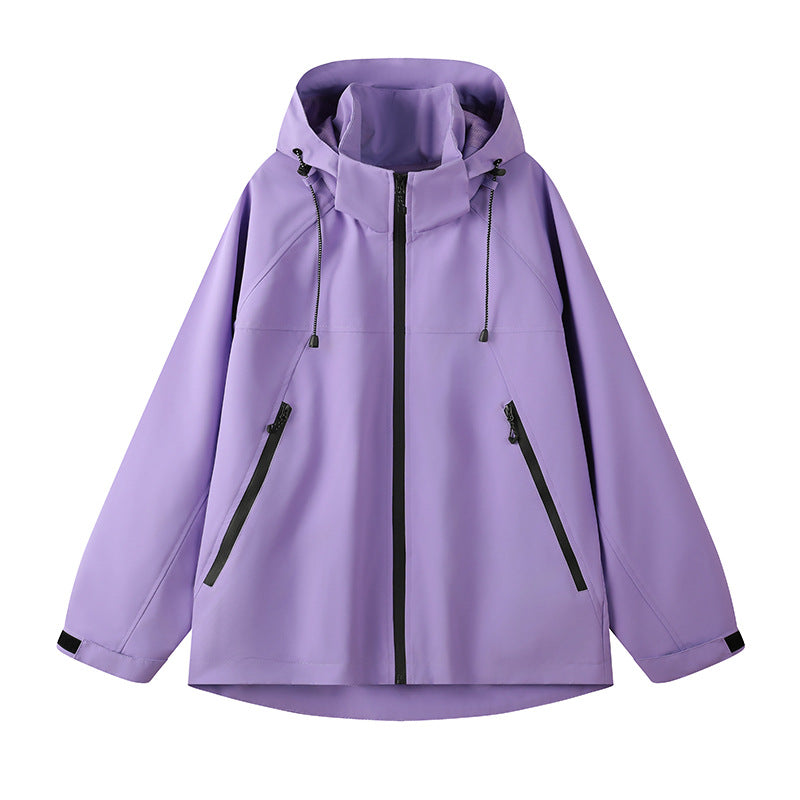 Damen technische Outdoor-Jacke mit verstellbarer Kapuze und funktionalen Reißverschlusstaschen Krohn-e