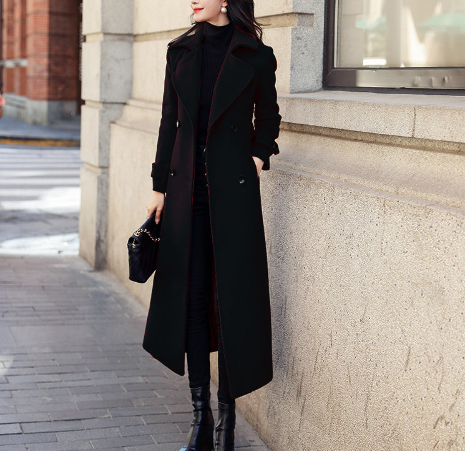 Damen eleganter Trenchcoat mit doppelter Knopfreihe und praktischem Schnitt Krohn-e
