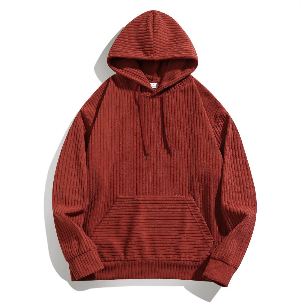 Herren Kapuzenpullover mit strukturierter Ripp-Textur und praktischen Taschen Krohn-e