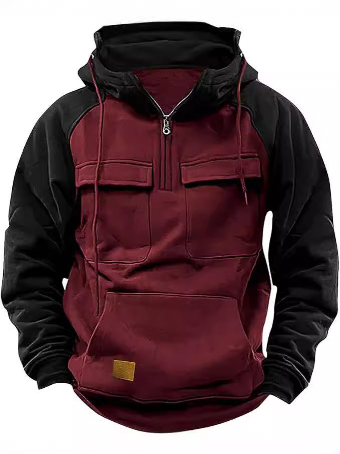 Herren funktionale Kapuzenjacke mit praktischen Taschen Krohn-e