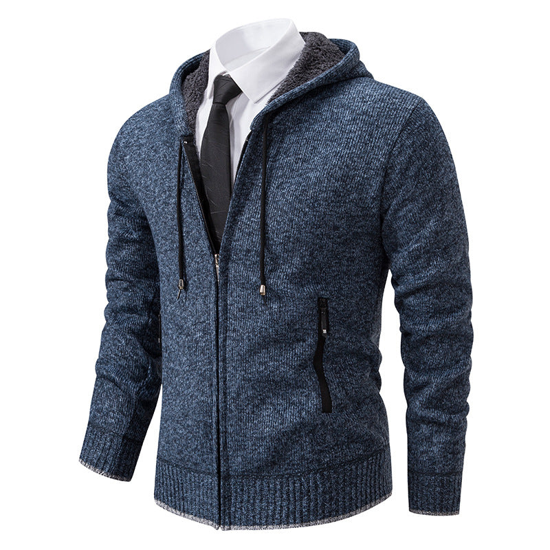 Herren Kapuzenjacke mit softem Fleece-Futter und eleganten Details Krohn-e