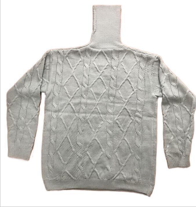 Herren Strickpullover mit hohem Kragen und strukturiertem Zopfmuster Krohn-e