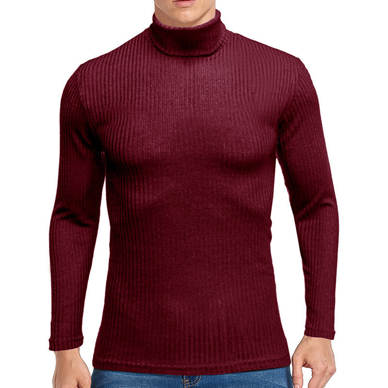 Herren feiner Rollkragenpullover aus strukturiertem Strick Krohn-e