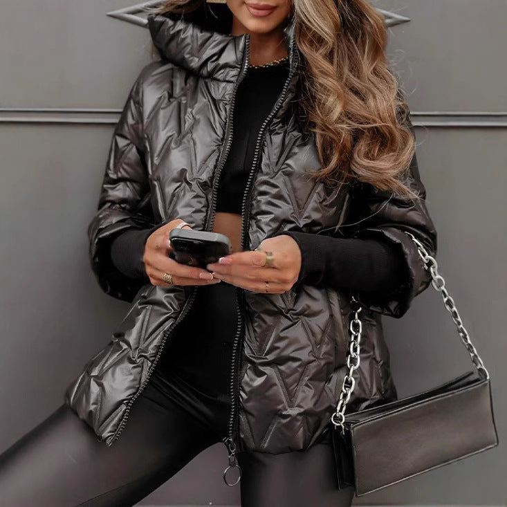 Damen Steppjacke mit hochabschließendem Kragen und breitem Ärmel Krohn-e