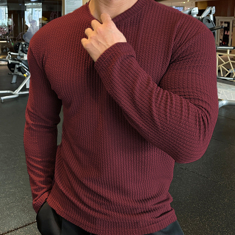 Herren Langarmshirt mit strukturiertem Gewebe Krohn-e