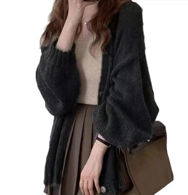 Damen Modische Strickjacke mit weiten Ärmeln und eleganten Details Krohn-e